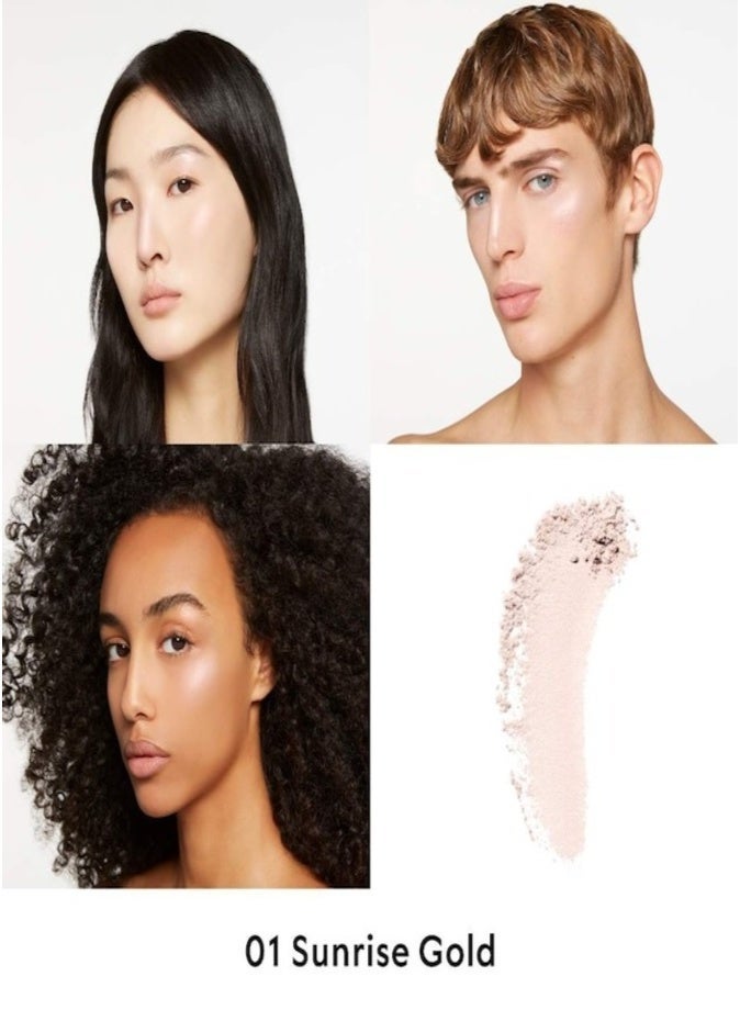 Gucci Glow Illuminating Highlighter 10g 01 Sunrise Gold - soft champagne | Multi-Use Gel-Powder Highlight - Image 2